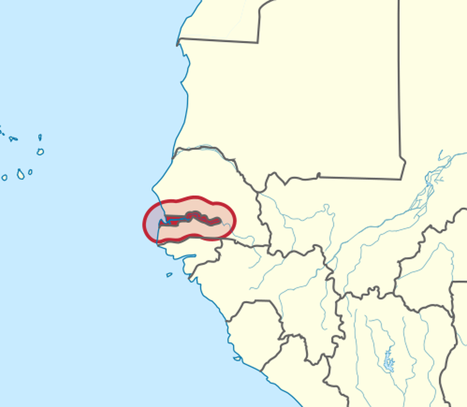 Waarom Gambia de 'Smiling Coast of Africa' heet: de mythe, de grens en de chaos — TUBS, CC BY-SA 3.0, Wikimedia Commons
